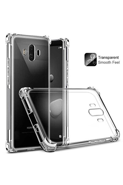 Techaks Huawei Mate 10 Pro Kılıf Köşeleri Airbag'li Darbeye Dayanıklı Şeffaf Sert Kılıf Antishock