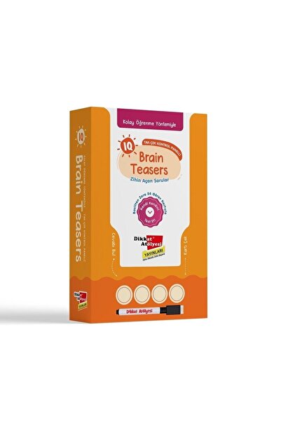 Dikkat Atölyesi Yayınları Kolay Öğrenme Yöntemiyle Bilsem Sınavı Hazırlık Için Brain Teasers Zihin Açan Sorular