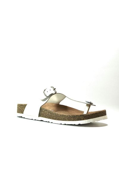 Onlo Ayakkabı Pafi 100 Flip Flops ortopedici alb din piele naturala pentru fete