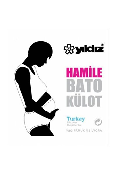 YILDIZ Kadın Beyaz Likralı Hamile Kilotu
