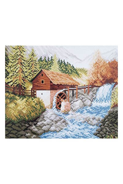 ElkaHobi Goblen Etamin İşleme Seti 40x50 cm Değirmen Deseni