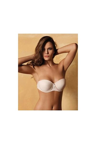 Yeni İnci Γυναικείο Στράπλες Διαφανές Σουτιέν χωρίς στήριγμα με λουράκι πλάτης