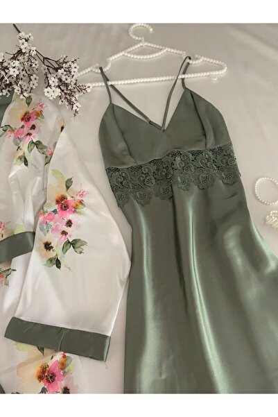 MH Moony Homewears Kutulu 6 Parça Saten Certsom Gecelik Pijama Iç Giyim Çeyiz Seti