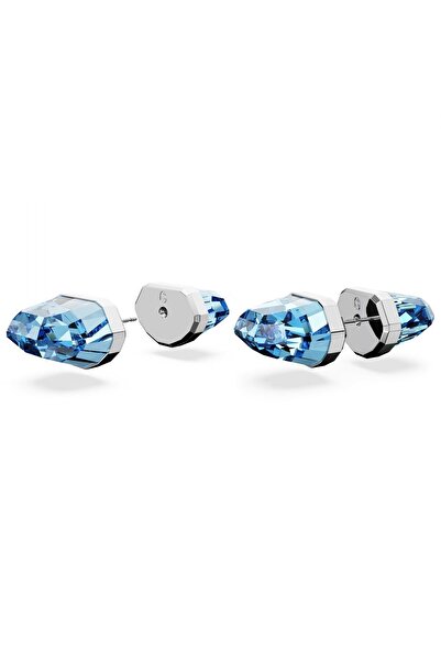 Swarovski Lucent Stud Küpe, Mavi, Rodyum Kaplama - 5626606