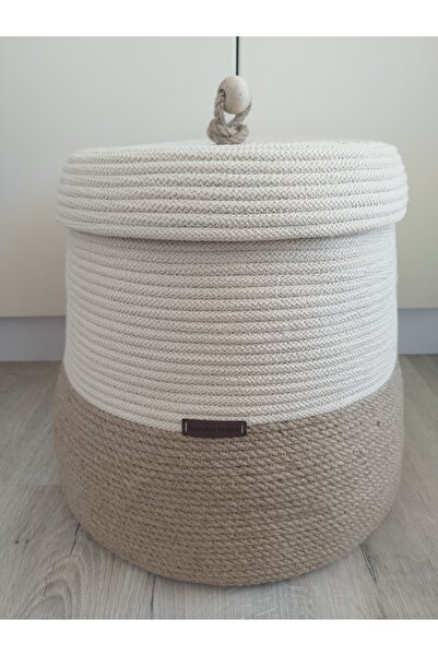 karelim home سلة غسيل منظمة متعددة الأغراض كبيرة الحجم مع غطاء 40x35