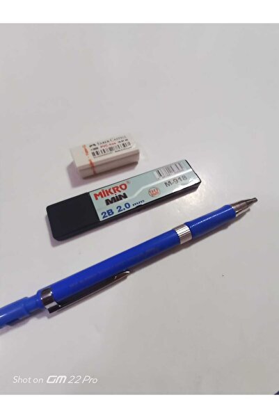 Mikro 2 MM THICK NIB PEN AND ERASER (3 PIECES)