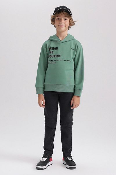DeFacto Boy's New Regular Fit Hooded Sweatshirt A4584A823Au