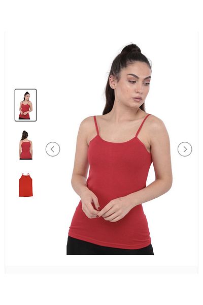 Tutku Thin Strap Red Tank Top 12pcs