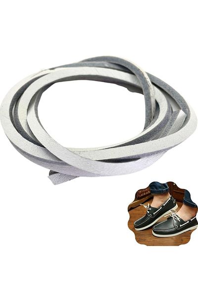 ipekbazaar Leather Shoelaces, Nubuck Timberland Dexter EtcLeather Laces Suitable for Shoes, 1 Piece - 150 cm