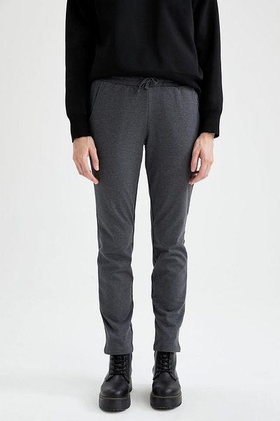 DeFacto Plus Size Regular Fit Pocket Reversible Tracksuit Bottom with Tie Waist