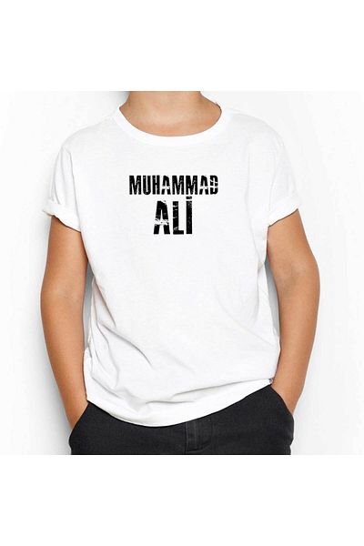 Z zepplin Tricou pentru copii Muhammad Ali text negru alb