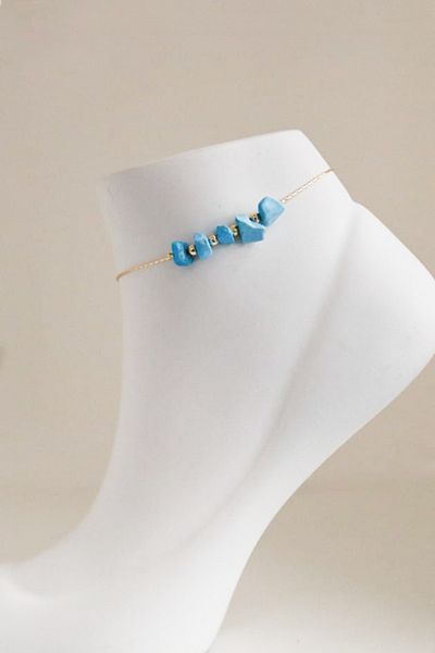 EUROMODA Natural Stone Anklet Foot Accessory