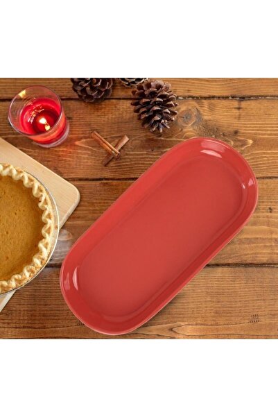 Keramika Noyan 26 cm Kayık Tabak Turuncu 207 A