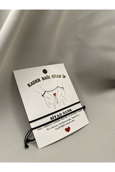 Luminous Jewelry KADER BAĞI SİYAH İP BİLEKLİK