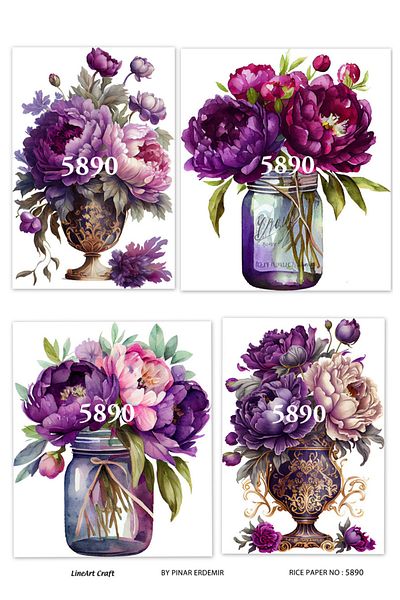 LİNEART Lineart Brass Decopage Paper no:5890