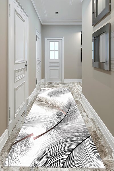 DEKOMOD Dekoratif Dijital Baskılı Kaymaz Taban Yıkanabilir Tüylenmez Kadife K...