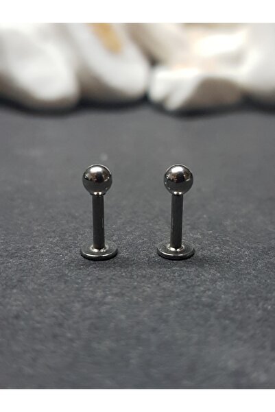 Lumnos Takı 316l Cerrahi Çelik Gümüş Renk 2li Set Tragus Helix Piercing