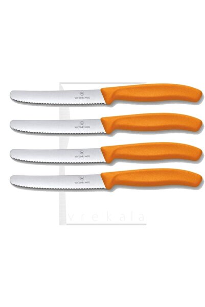 Victorinox Turuncu Büyük Tırtıklı Bıçak Seti
