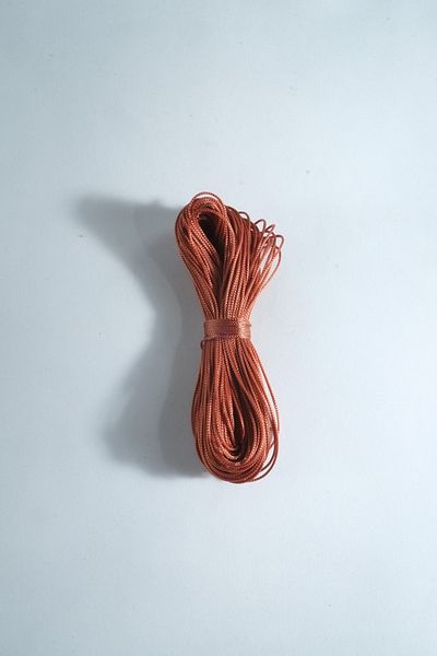 Eskişehir hobi sanat 1 Mm 25 Meters Copper Color Thin Parachute Rope Macrame Bracelet Rope Necklace Jewelry Design Rope