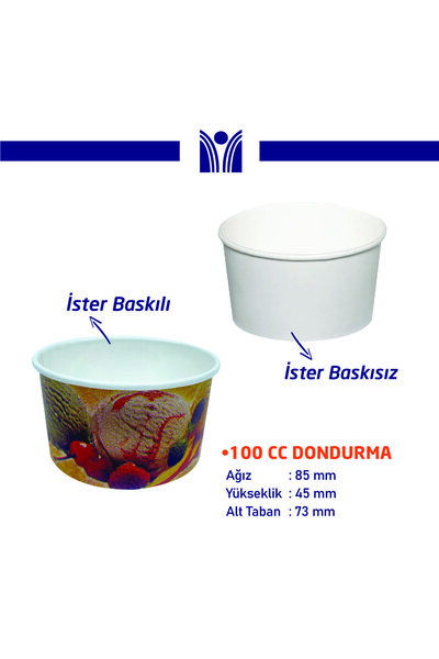 yaşatan cup 100 CC DONDURMA KABI 1 KOLİ 1000 ADET