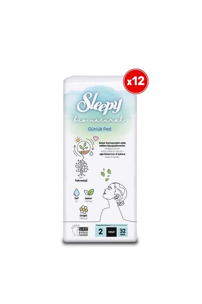 Sleepy Bio Natural Premium Plus Günlük Ped Uzun 12x32=384 Adet Ped