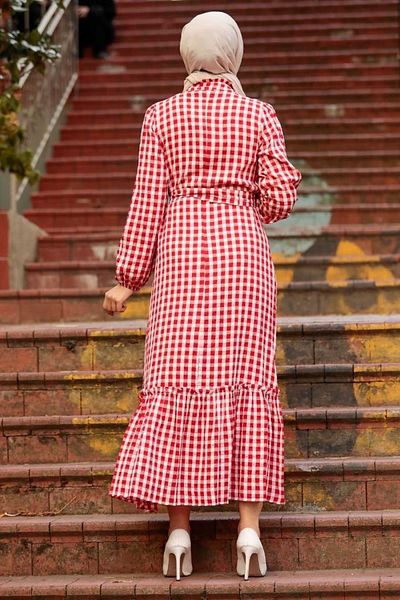 Neva Style - Rochie Hijab Rosie in carouri 33940k