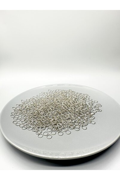 Egem aksesuar خاتم مجوهرات فضي اللون معدني صغير 8 مم 50 جرام