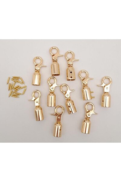angel çanta aksesuar Manșon cu cârlig de culoare auriu deschis de 12 mm 10 buc