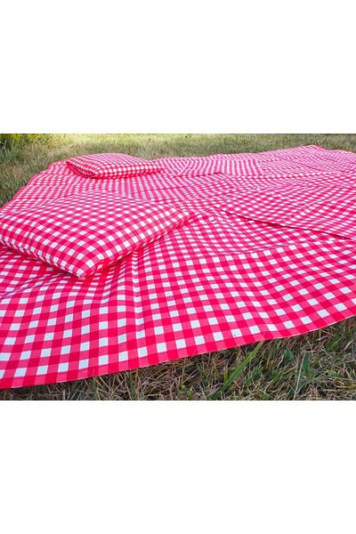 Angels' Collection Red Gingham Care Free - Picnic Set with Liquid Repellent Feature 5 Pieces 170 - 170