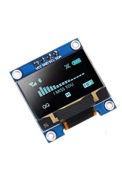 Ponemio 128x64 0.96 Inch Oled Grafik Lcd Ekran - Ssd1306 - 4 Pin I2c Oled Ekran