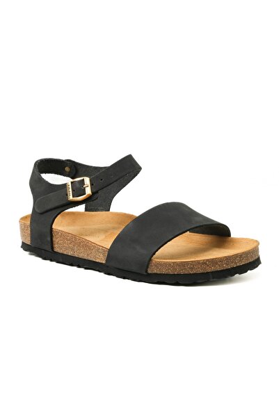 Frau Kadın Sandalet 58H3 Frau NABUK-V Leather Nero