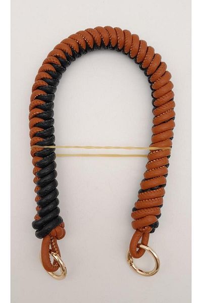 angel çanta aksesuar Αξεσουάρ Angel Bag 42 cm Μαύρο Μαύρο Χρώμα Πλεκτό Μοντέλο Τσάντα από συνθετικό δέρμα Λαβή Ανοιχτόχρωμο μεταλλικό