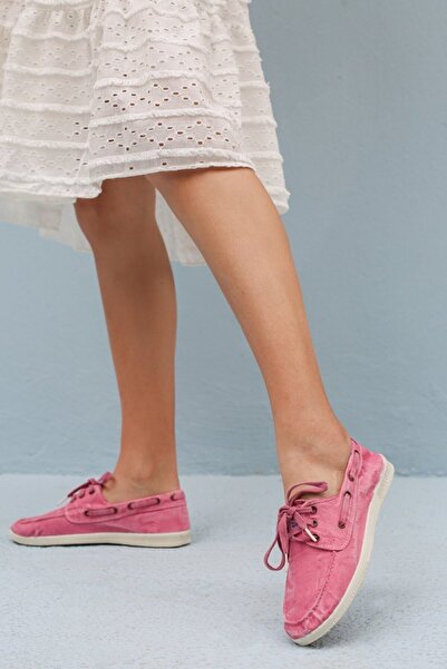 ELİT SHOES Natural World Doğal Pamuk Eskitme Kadın Ayakkabı