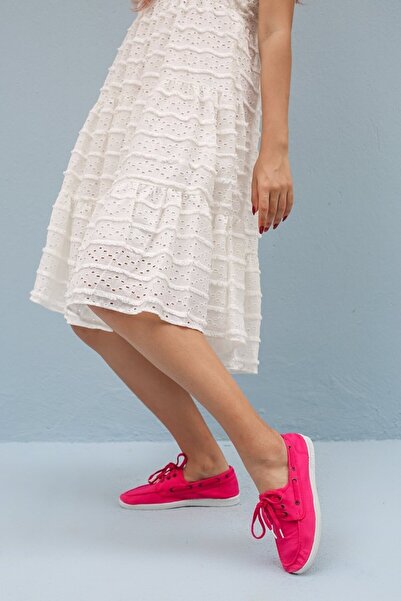 ELİT SHOES Natural World Doğal Pamuk Eskitme Kadın Ayakkabı