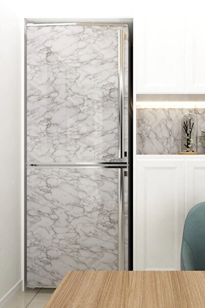 Buffer Gri 2 Adet 5mt X 60 Cm Mermer Desenli Masa Tezgah Mutfak Su Geçirmez Yapışkanlı Folyo Sticker