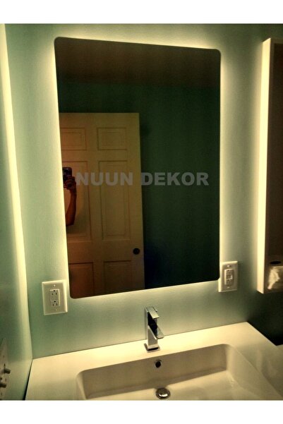 NUUN DEKOR 70x50cm Günışığı Ledli Banyo Lavabo Ofis Makyaj Kuaför Aynası - Tr...