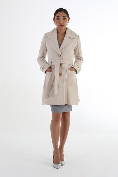 Balizza GOLDEN YELLOW METAL BUTTONED COAT