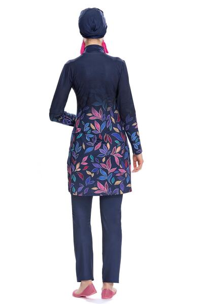 Starinci Mayo Starinci Μακρυμάνικο Πλήρως Καλυμμένο Λύκρα Μαγιό Ναυτικό Μπλε