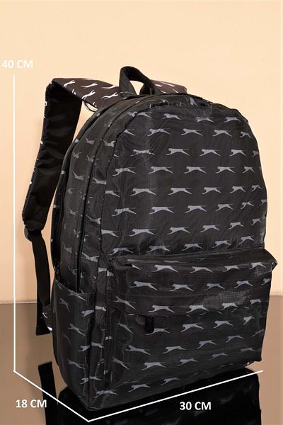 Konfores Slazenger 1690-Γυμνάσιο Γυμνασίου και καθημερινό σακίδιο πλάτης με ανατομική υποστήριξη πλάτης ασπρόμαυρο