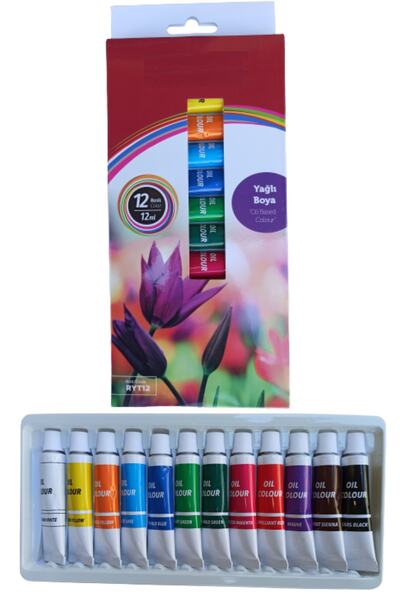 O&S Oyun ve Sanat Eğlen-Üret 12 renk Yağlı Boya, Resim Başlangıç Seti için Oi...