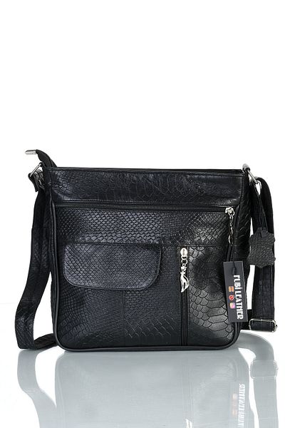 fubileather Geantă crossbody pentru femei 100% piele naturală