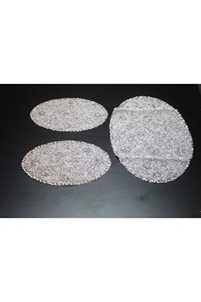 HUZUR ÇEYİZ Hasırlı 3'lü Sehpa Takımı