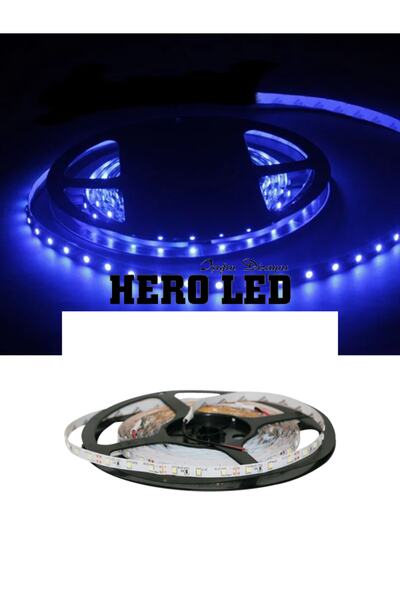 Hero Led 2835 Tek Çipli Iç Mekan Şerit Led - 5 Metre - Mavi