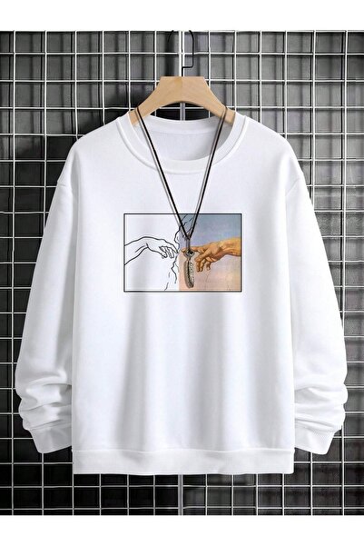 mercoledi Φούτερ Existence Printed Crew Neck Unisex Oversize