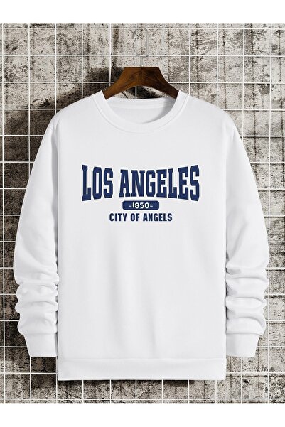 mercoledi Φούτερ LOS ANGELESS με στάμπα με λαιμόκοψη Unisex Oversize