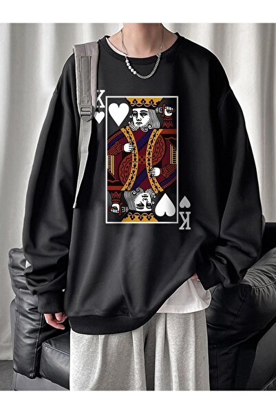 mercoledi King Cup Štampano okrugla kragna Unisex Oversize kroj Dukserica