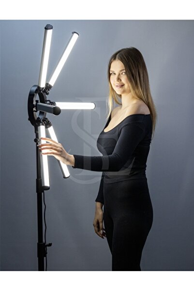 EN SİGA Mega Max Fotoğrafçılık Led Halka Işık 120 W Multimedya Video Lambası Tripodlu Telefon Kamera Youtube