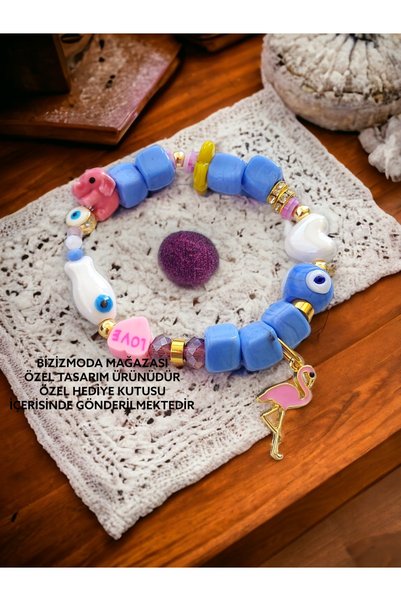 bizizmoda Glass Basement Bead Charm Murano Evil Eye Bead Bracelet Evil Eye Beaded Bracelet