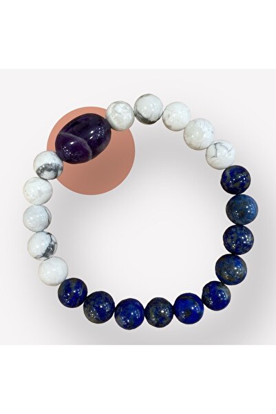 Haremi لابيس - هاولايت - سوار من حجر الجمشت الطبيعي 8 ملم