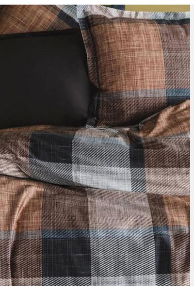 İssimo Home İssimo Dunloe Cinnamon Digital Cotton Satin Duvet Cover Set Double